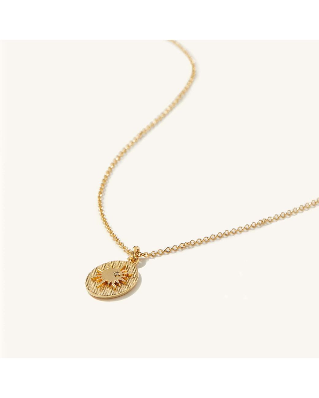 MEJURI Tarot Sun Necklace in Metallic Lyst