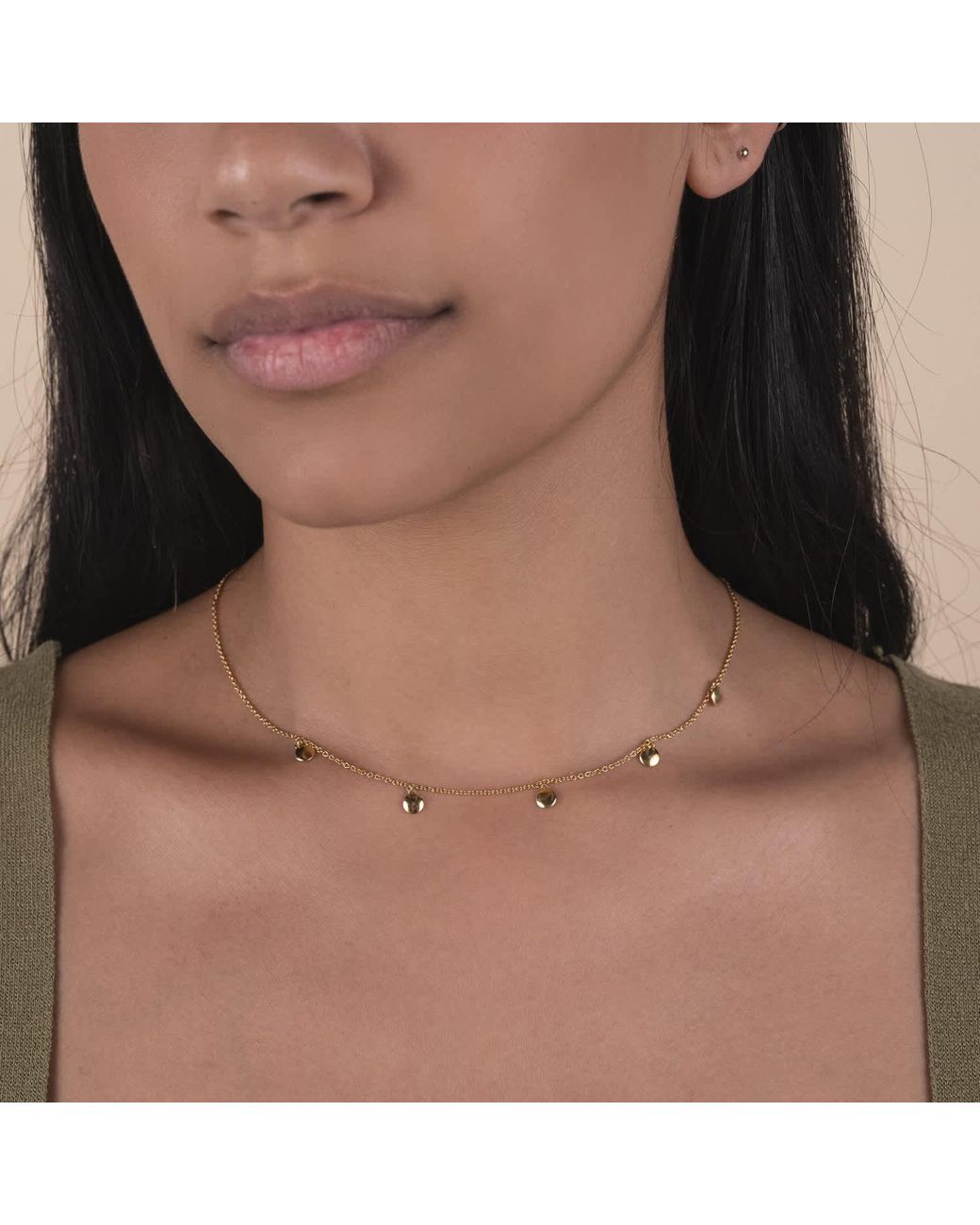 18K Diamond Dot Necklace – Page Sargisson
