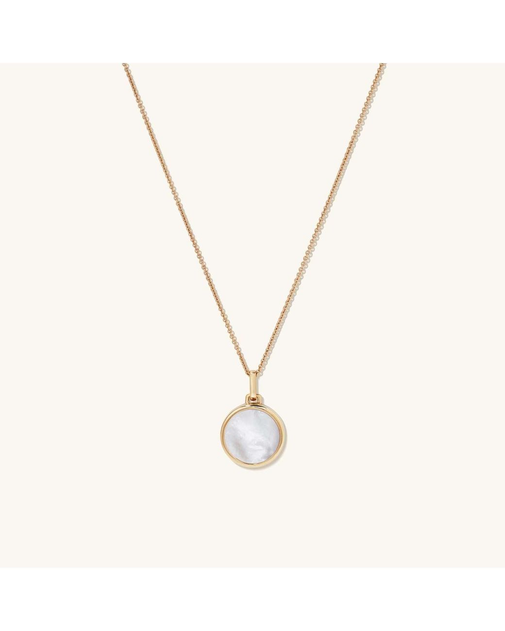 MEJURI Pearl Round Locket Necklace Lyst