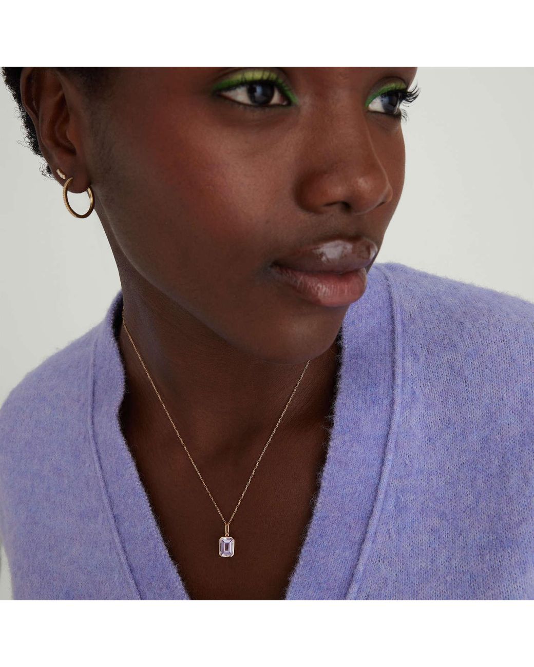 Mejuri emerald cut necklace clearance