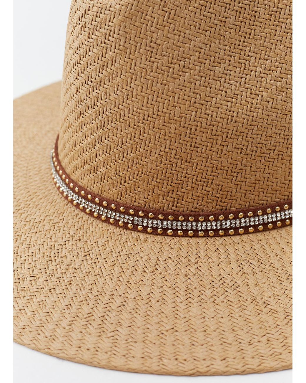 Melissa Odabash White Kate/Stud Hat