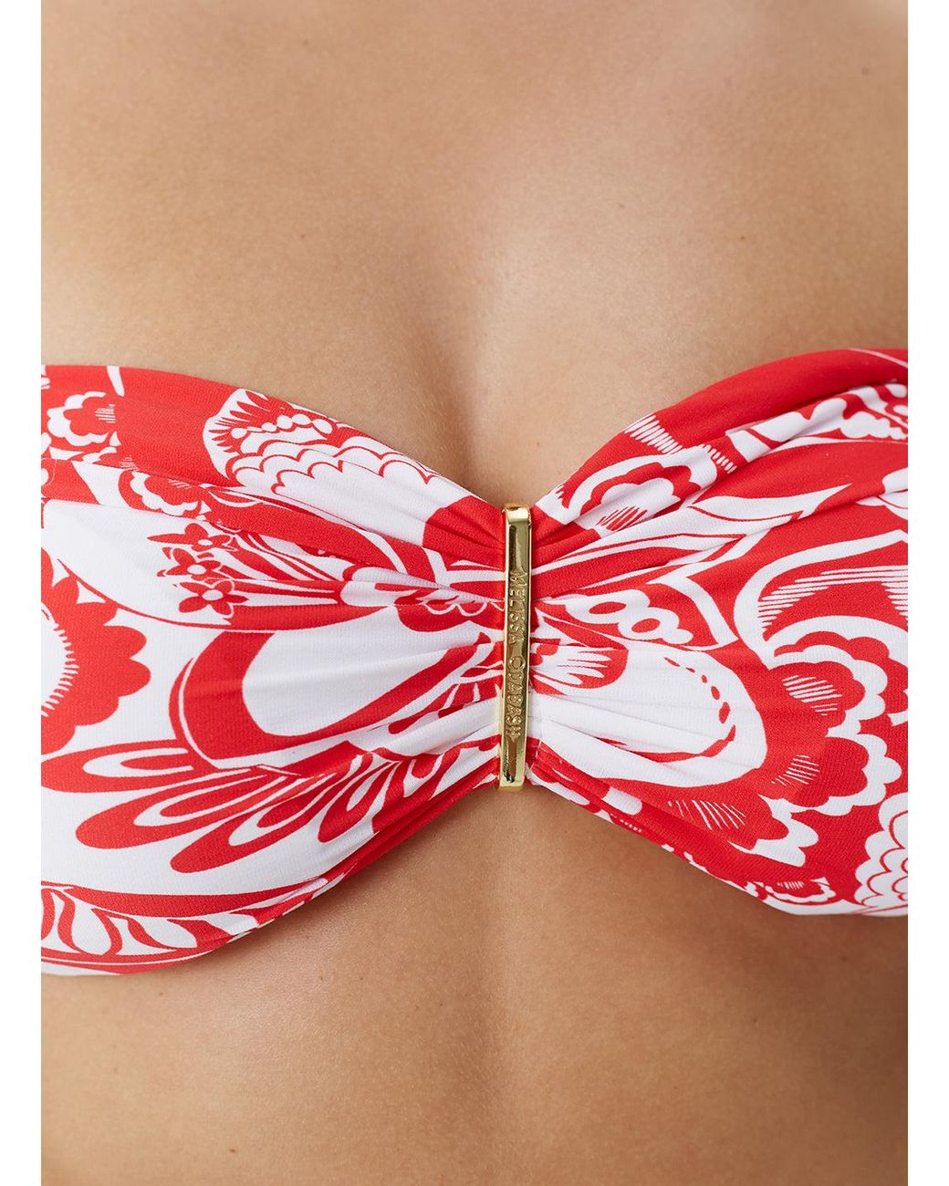 Odabash UK Pink Positano Floral Bikini Top