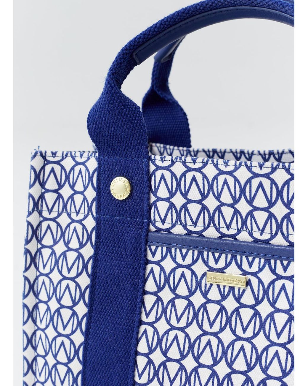 Melissa Odabash Blue Rhodes Logo Tote