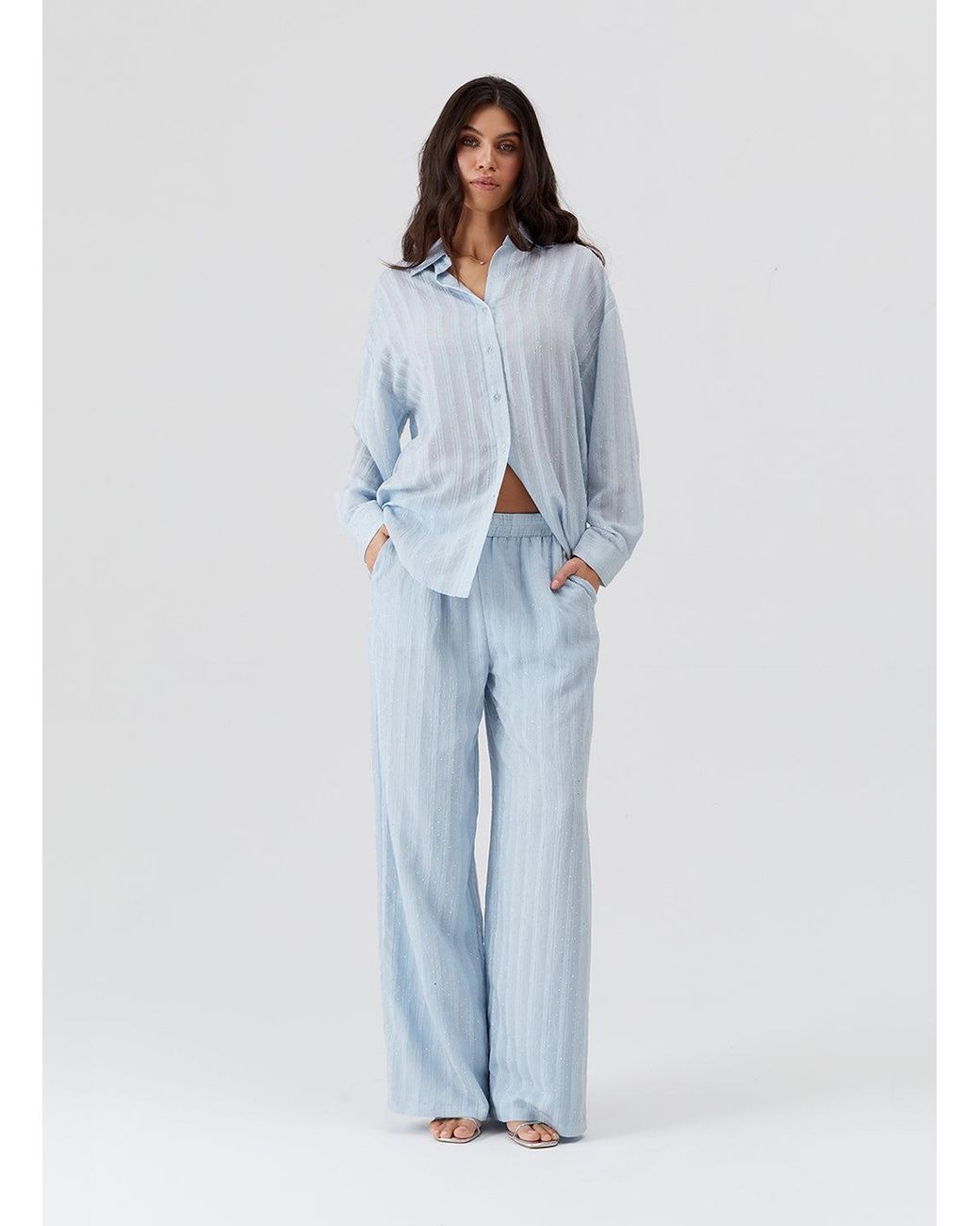 Melissa Odabash Blue Trisha Pale Trousers