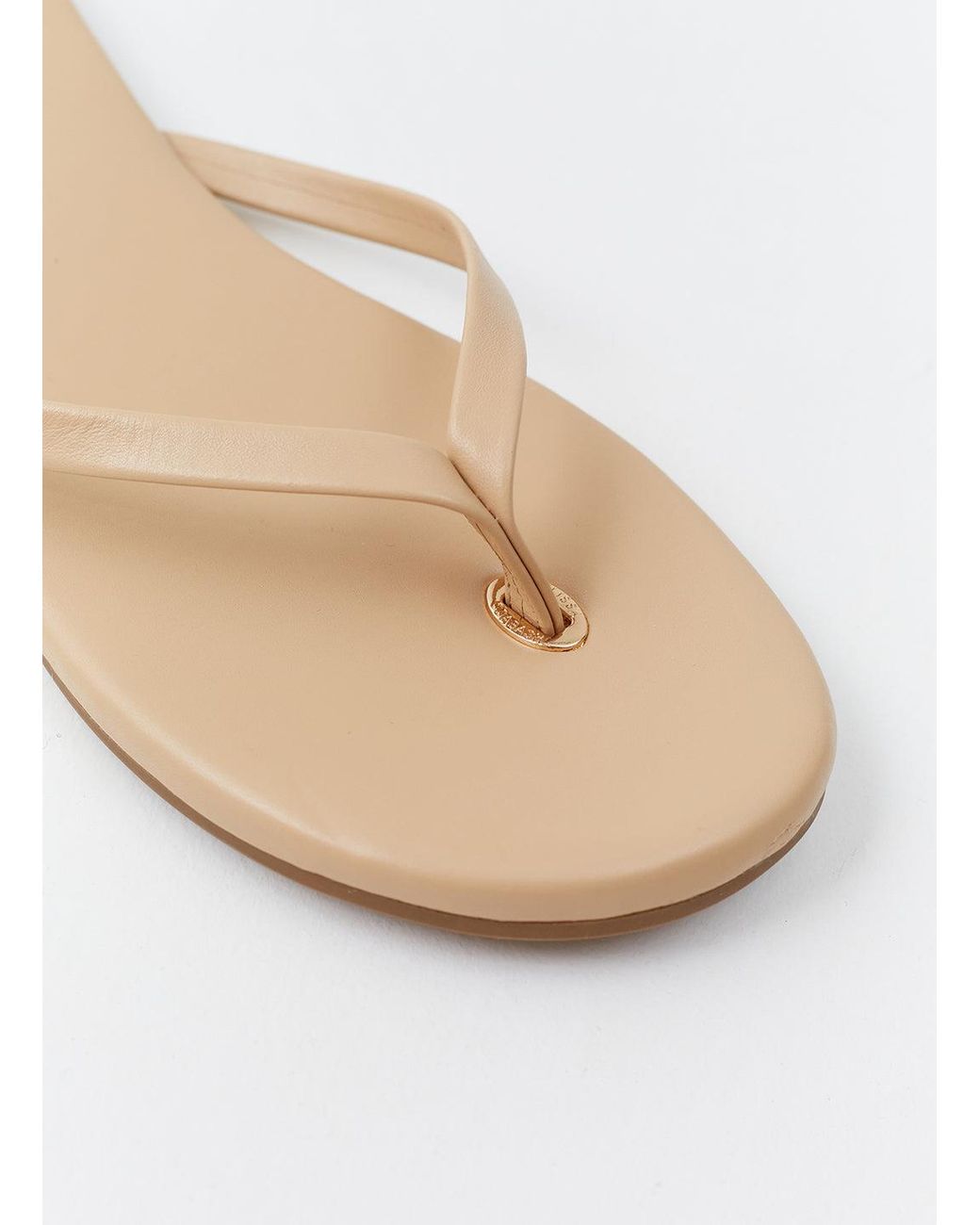 Melissa Odabash White Leather Flip Flop