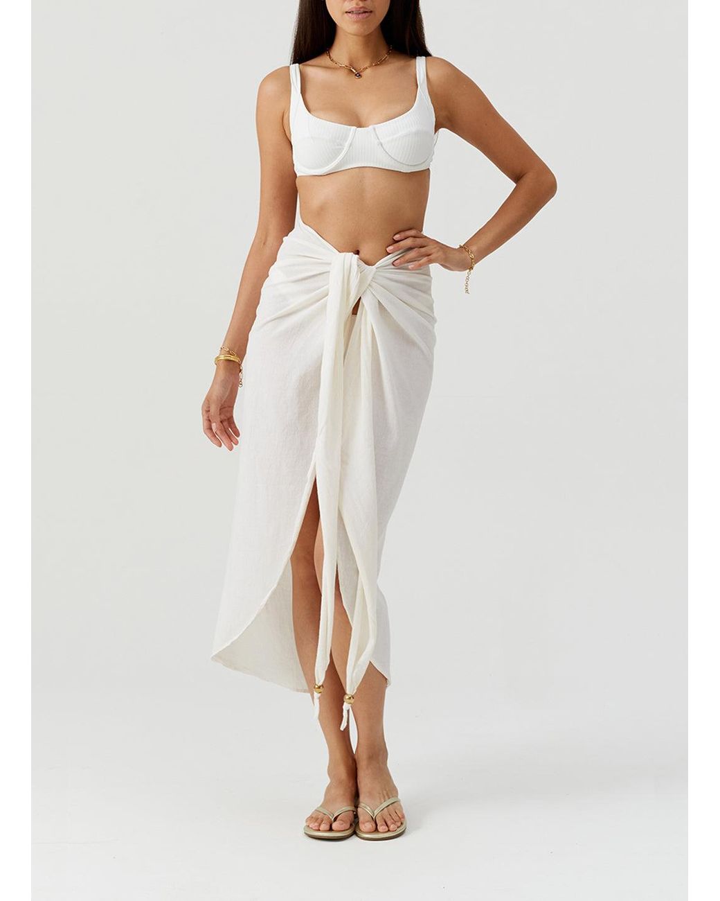 Melissa Odabash White Winnie Ivory Skirt