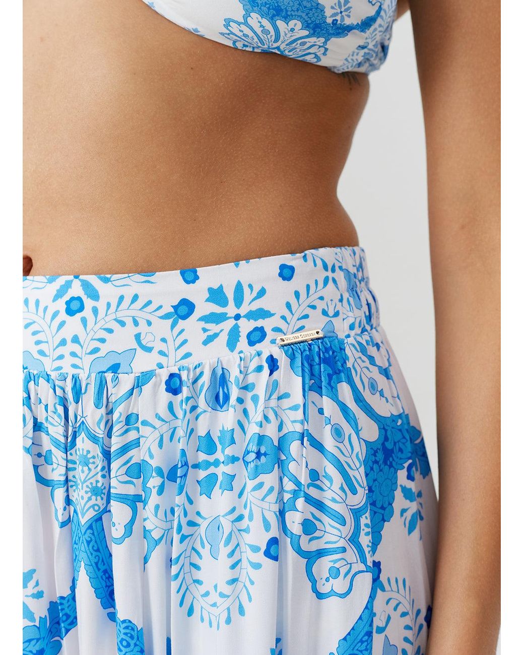Melissa Odabash Blue Shiloh Florian Skirt