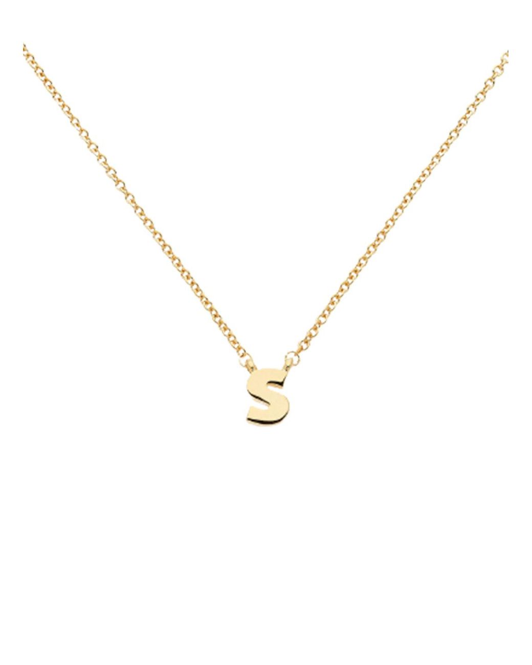 Melissa Odabash Metallic Letter 'S' Pendant Necklace