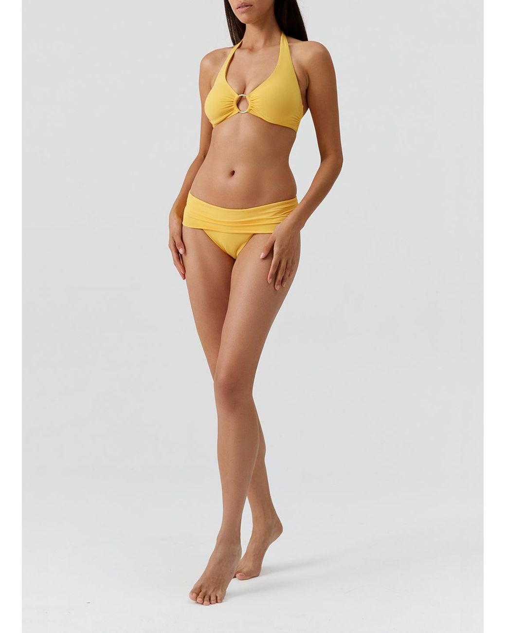 Melissa Odabash Metallic Brussels Sunflower Bikini Top