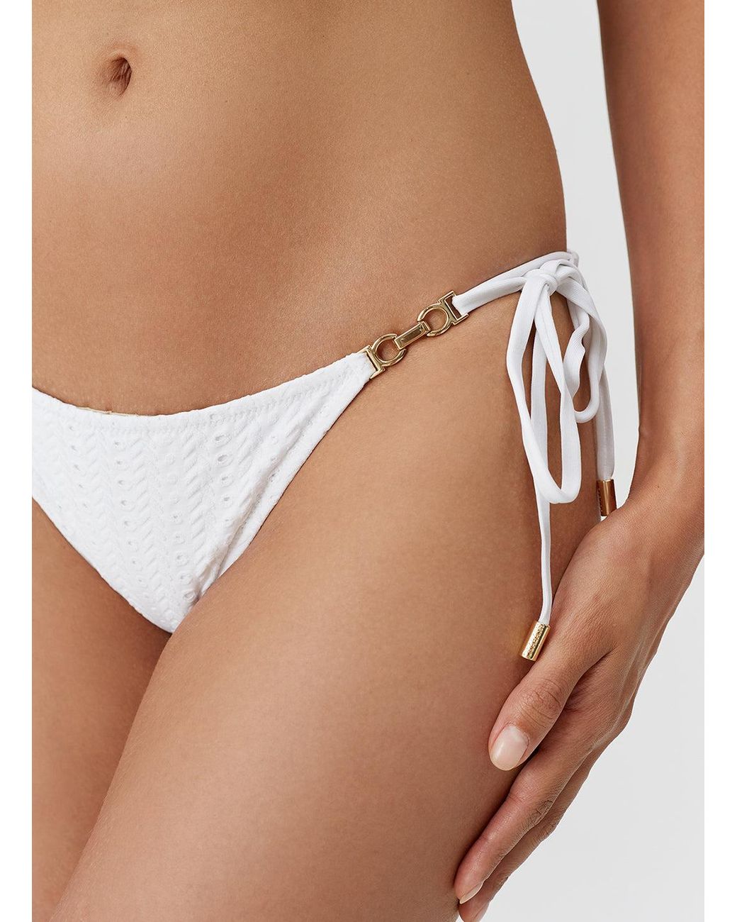Melissa Odabash White Miro Arrows Bikini Bottom