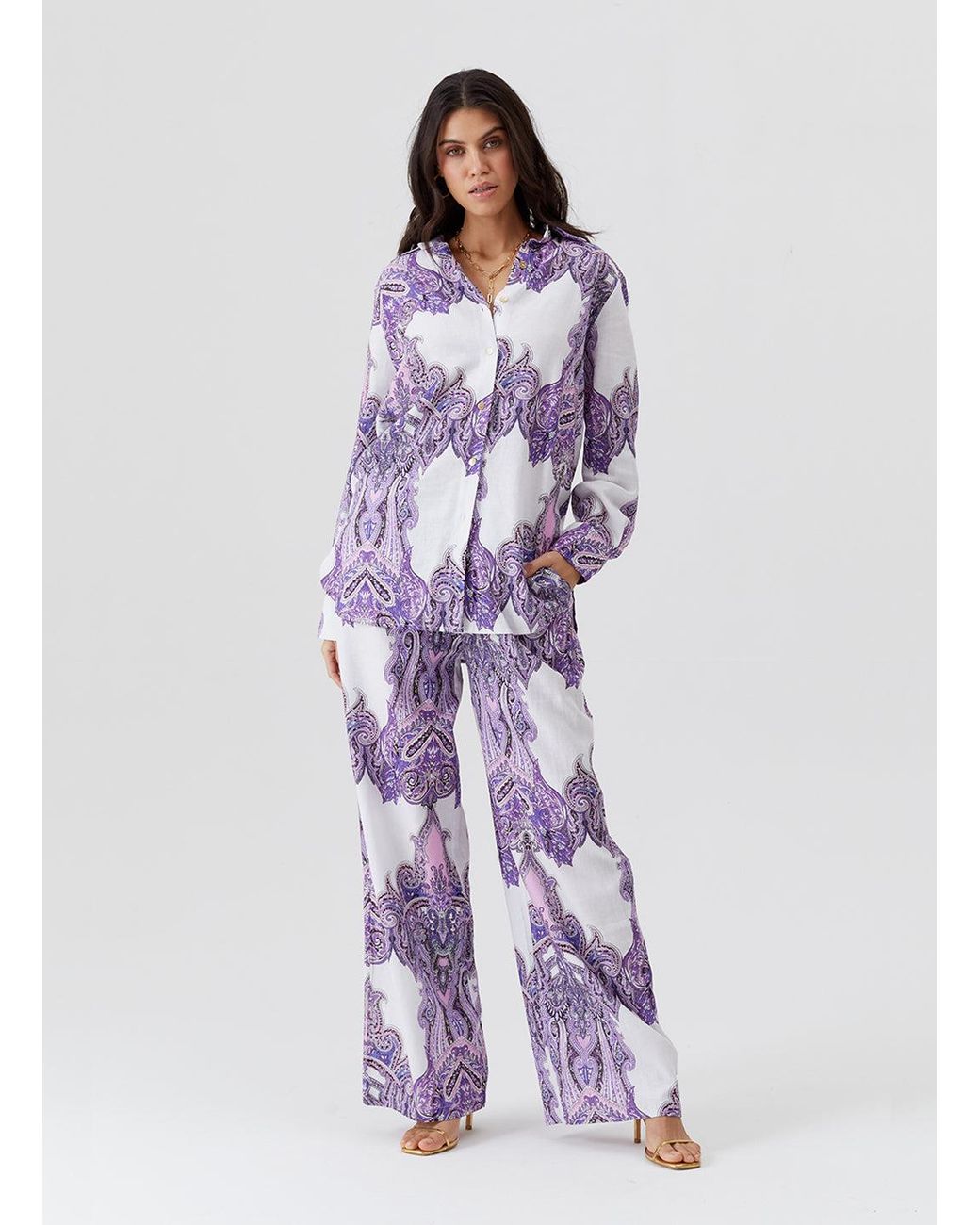 Melissa Odabash Purple Paige Amethyst Shirt