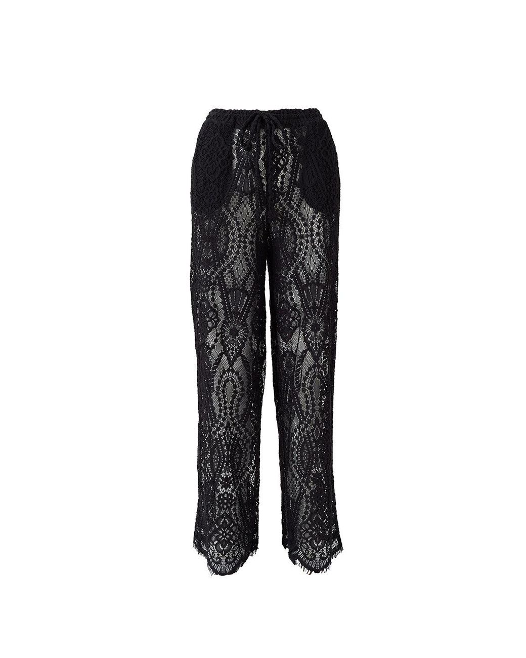 Melissa Odabash Black Zahra Trousers