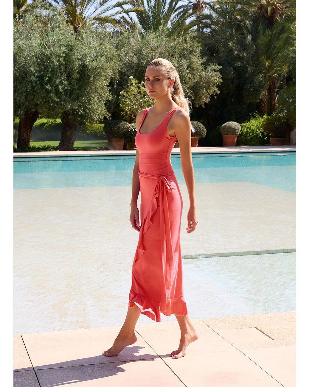 Melissa Odabash Pink Cassidy Coral Skirt