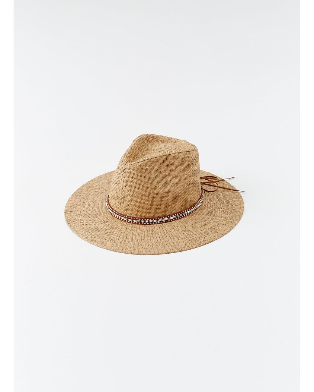 Melissa Odabash White Kate/Stud Hat