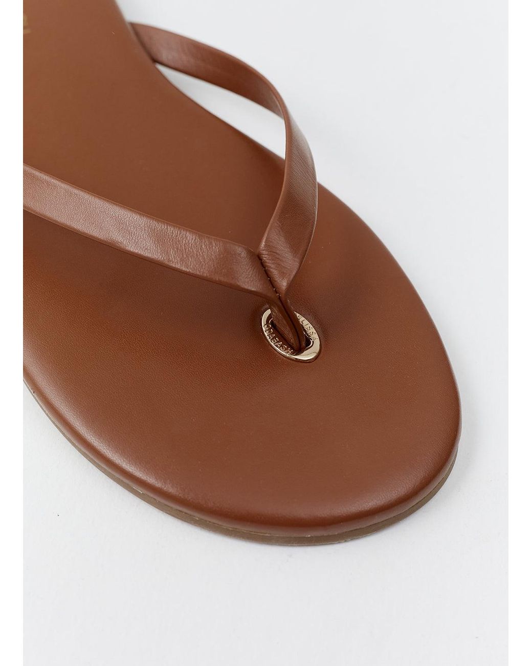 Melissa Odabash White Leather Flip Flop