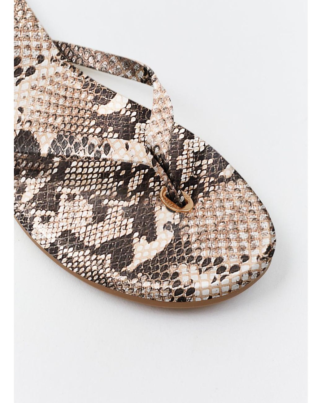 Melissa Odabash White Sandals Snake