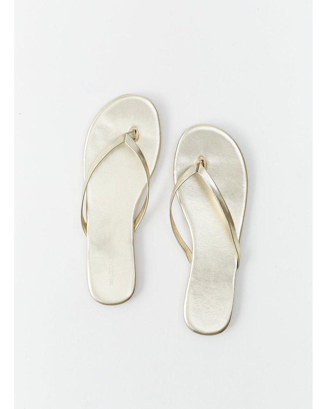 Melissa Odabash White Leather Flip Flop