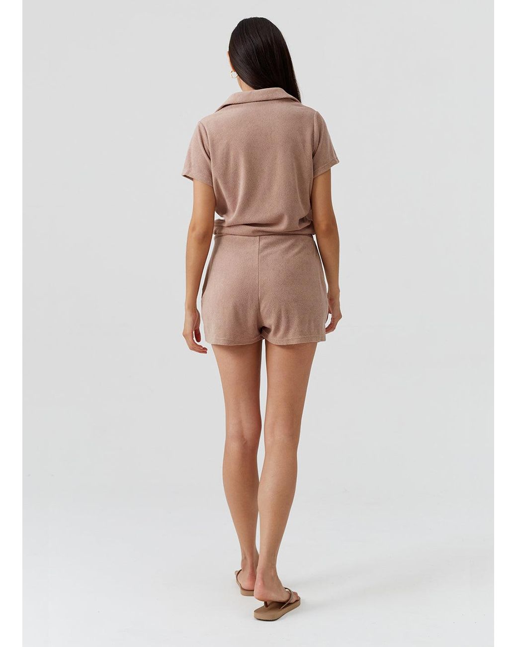 Melissa Odabash Pink Cheryl Almond Playsuit