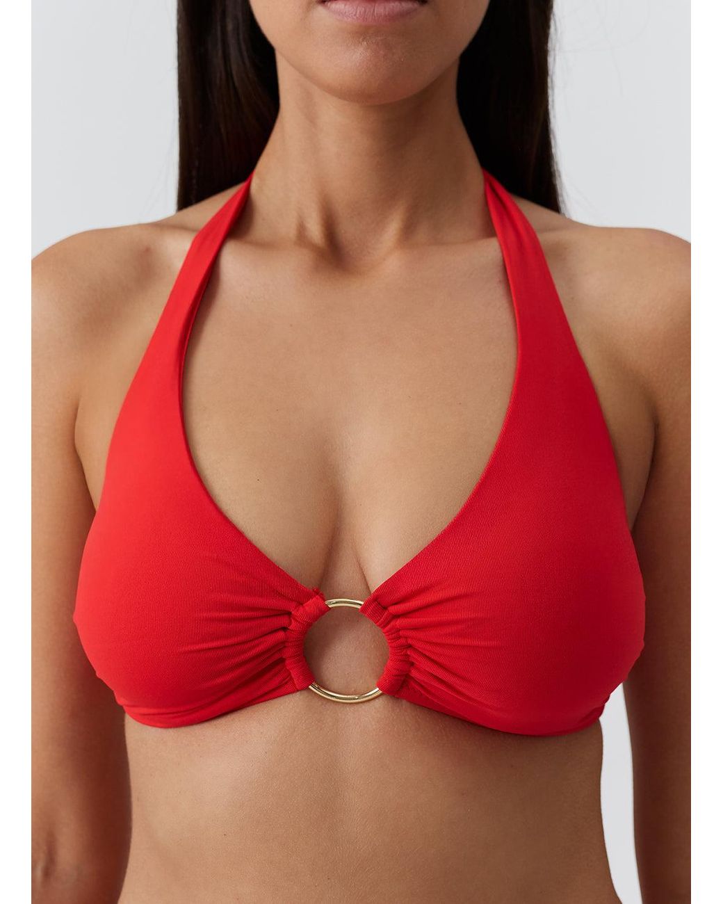 Melissa Odabash Red Brussels Bikini Top