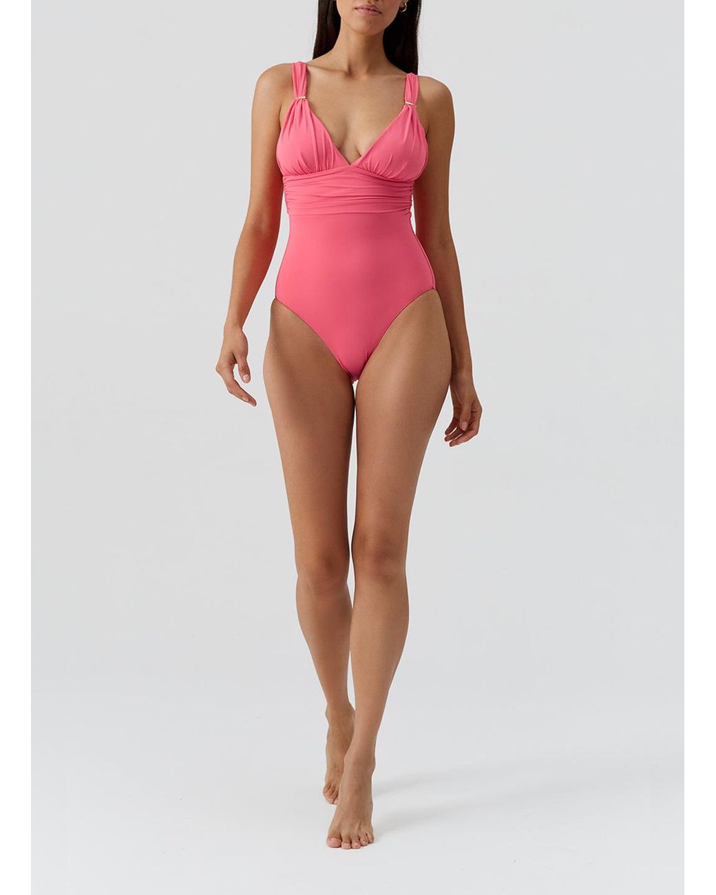 Melissa Odabash Pink Panarea Coral Swimsuit