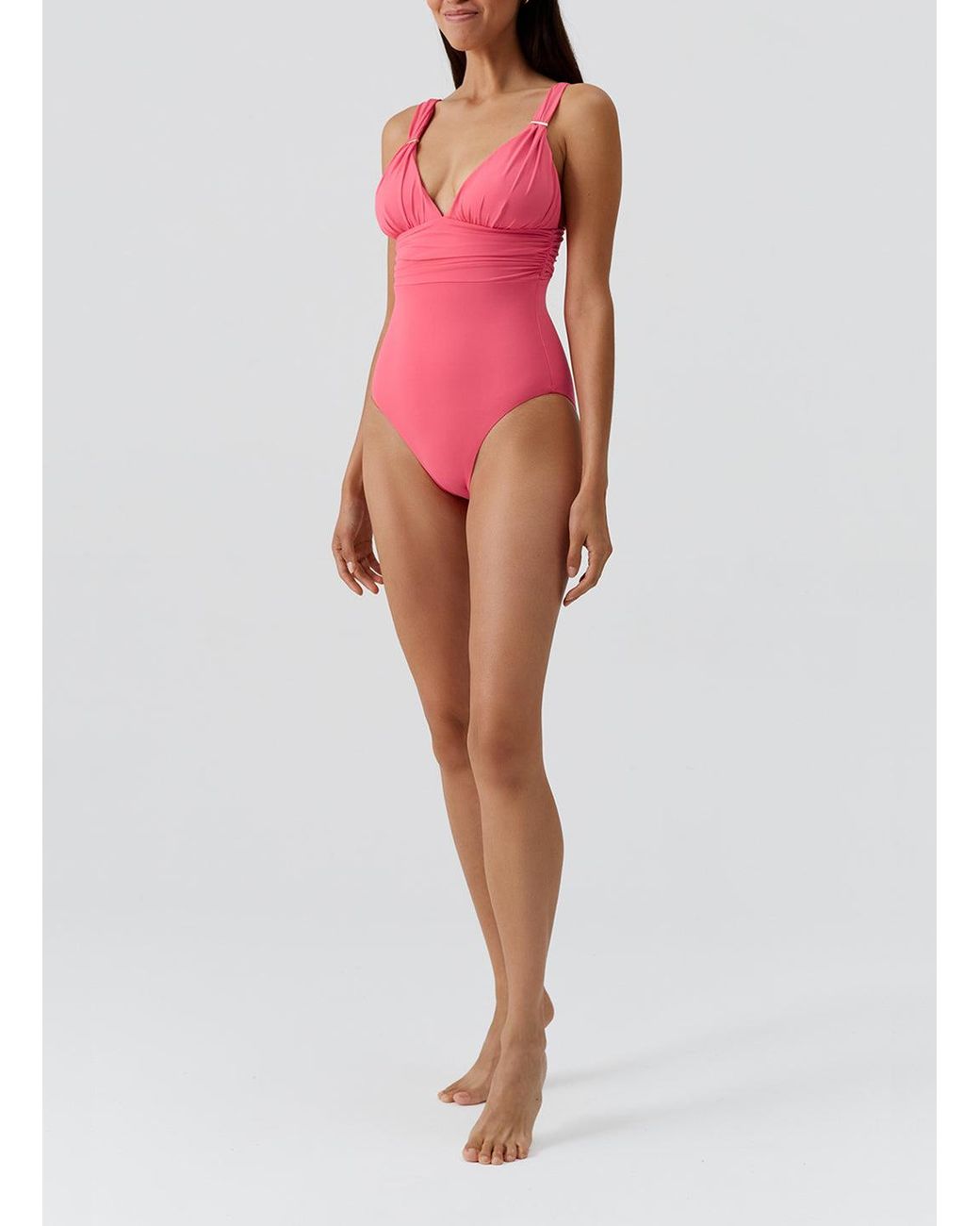 Melissa Odabash Pink Panarea Coral Swimsuit