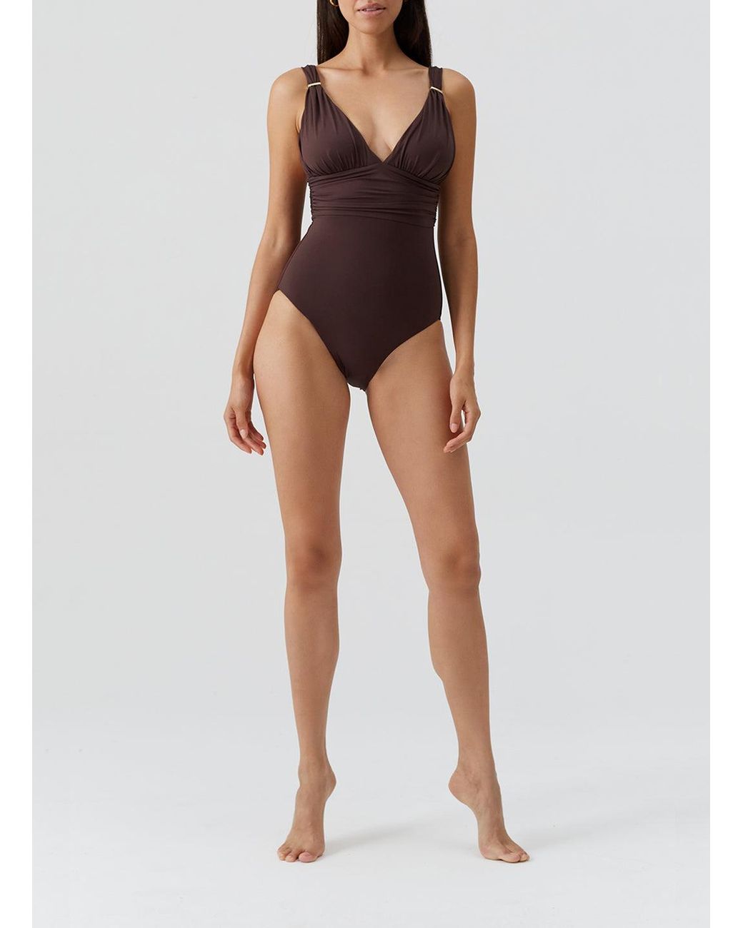 Melissa Odabash Brown Panarea Swimsuit