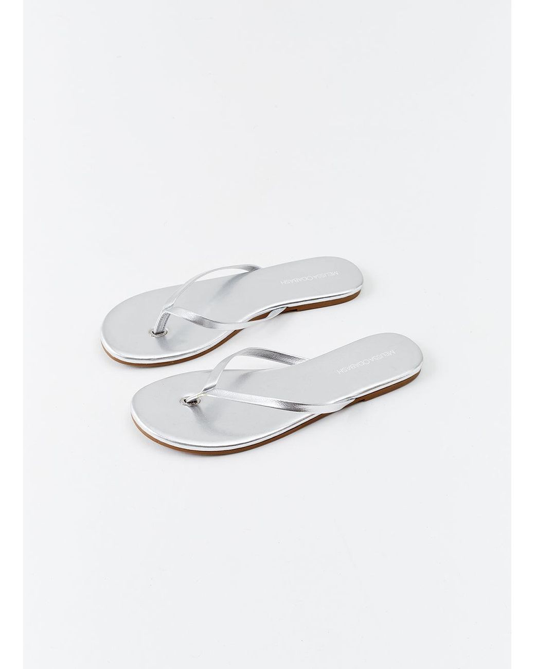 Melissa Odabash White Leather Flip Flop