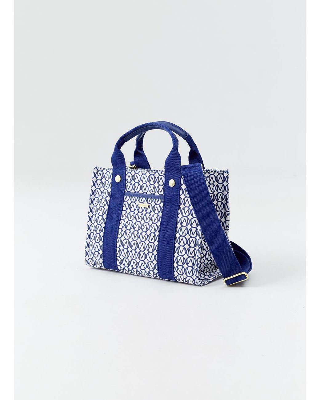 Melissa Odabash Blue Rhodes Logo Tote