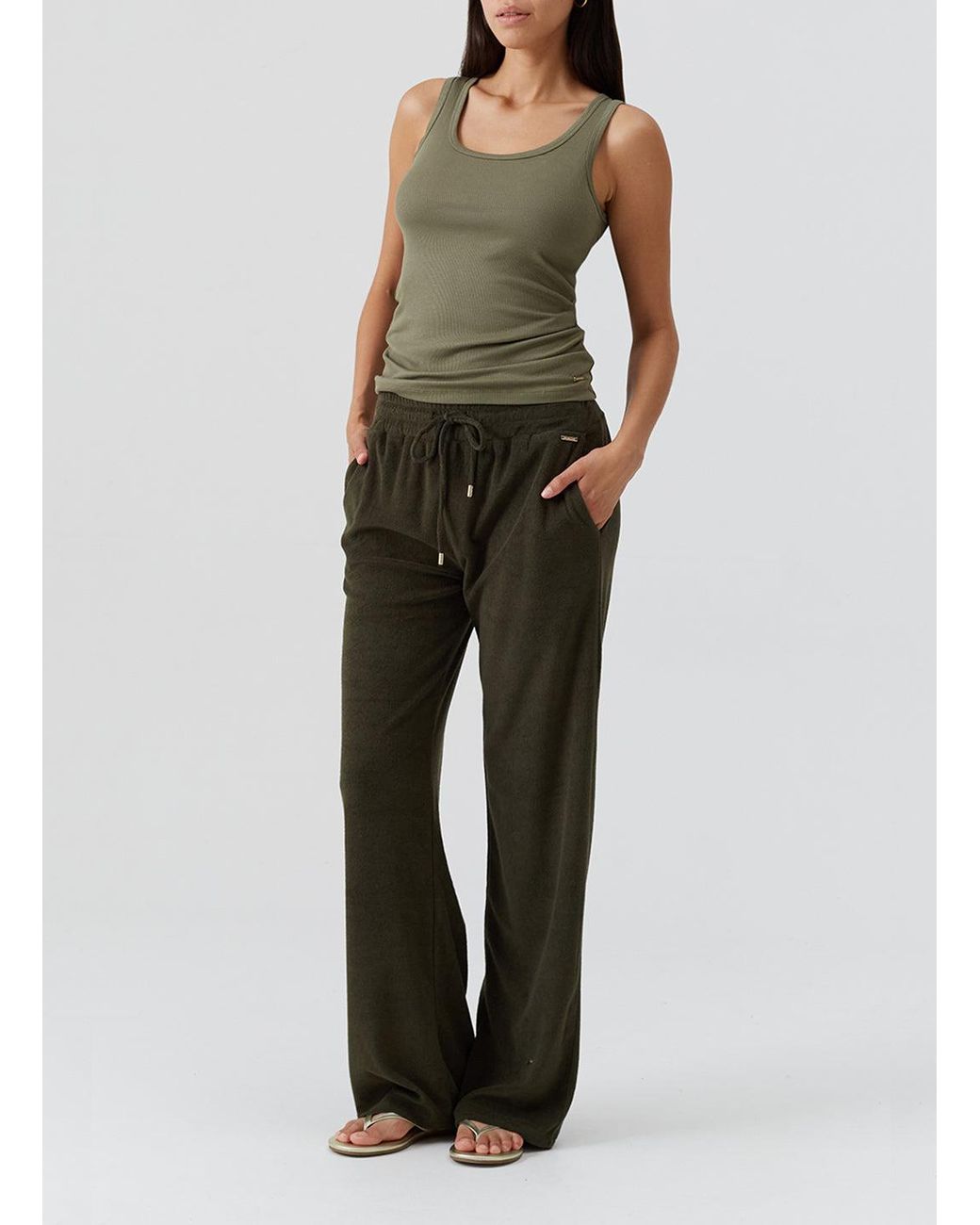 Melissa Odabash Green Betty Trousers