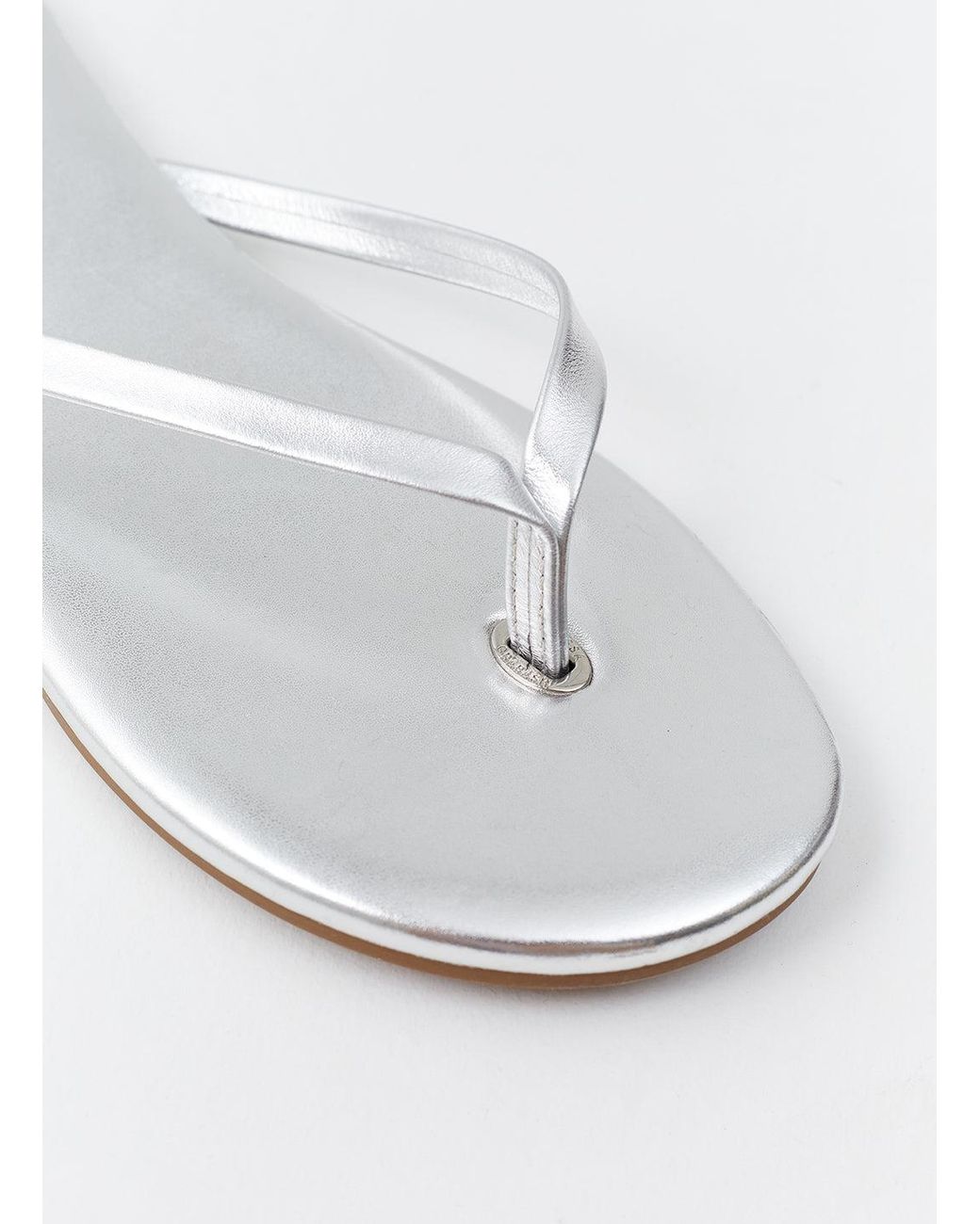 Melissa Odabash White Leather Flip Flop