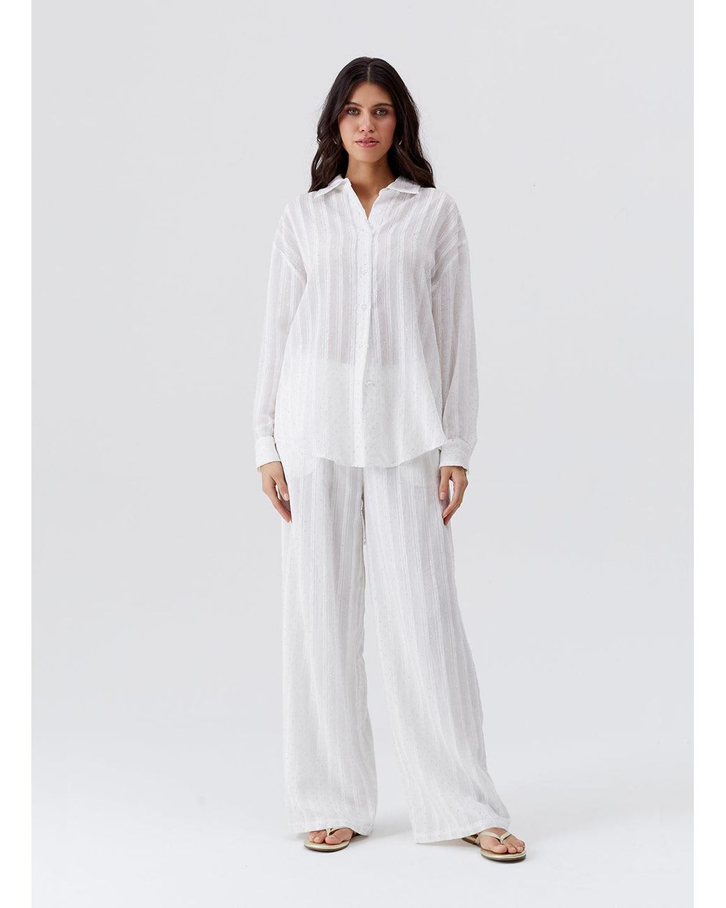Melissa Odabash White Ziggy Shirt
