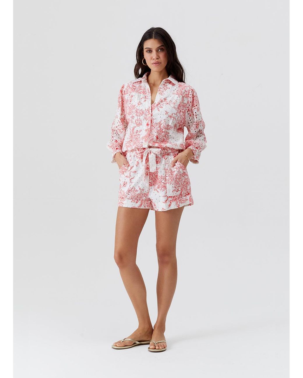 Melissa Odabash Pink Suri Coastal Playsuit