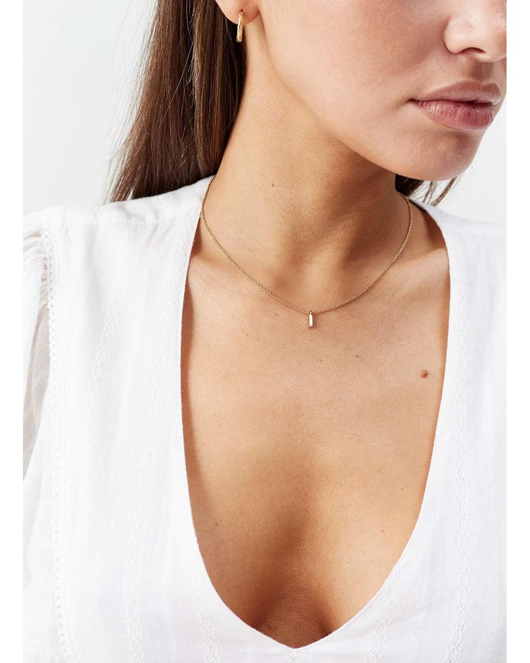 Melissa Odabash Metallic Letter 'L' Pendant Necklace