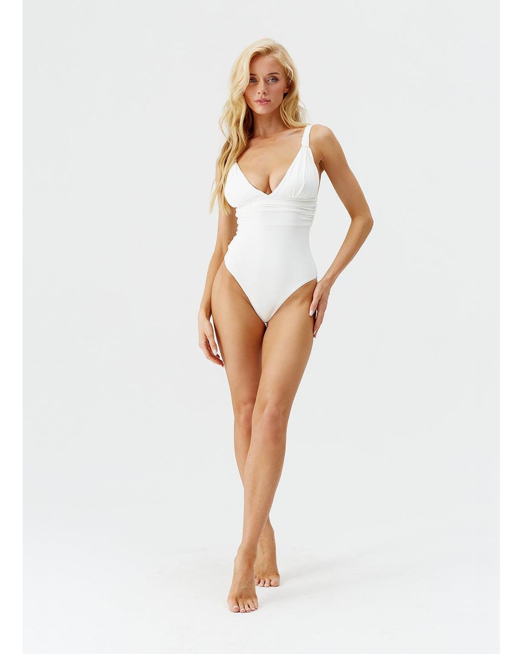Melissa Odabash White Panarea Ivory Swimsuit