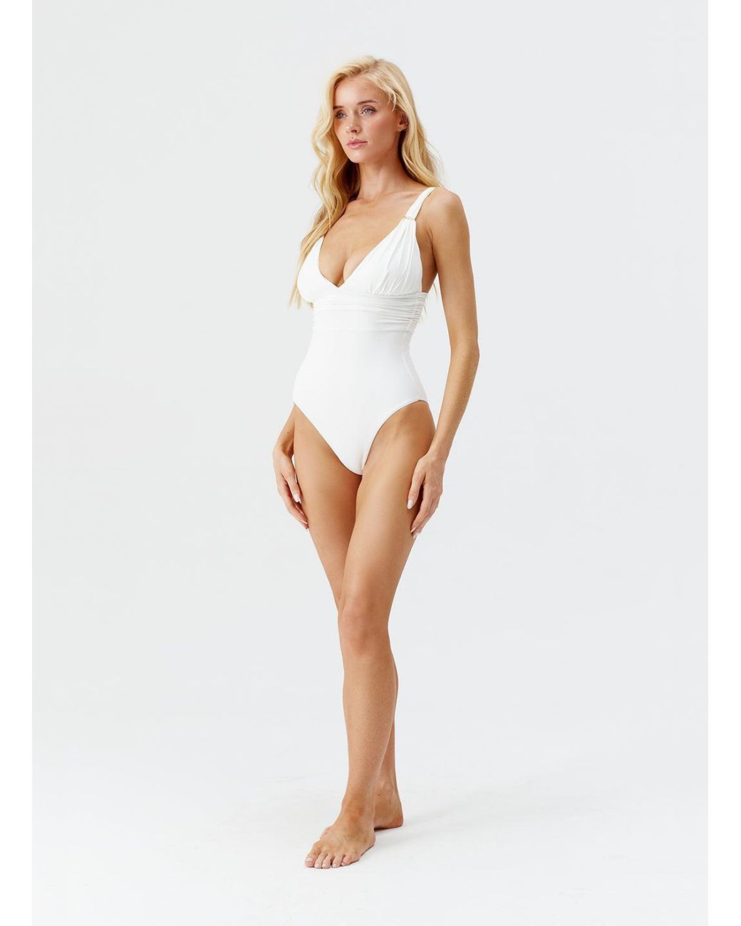 Melissa Odabash White Panarea Ivory Swimsuit