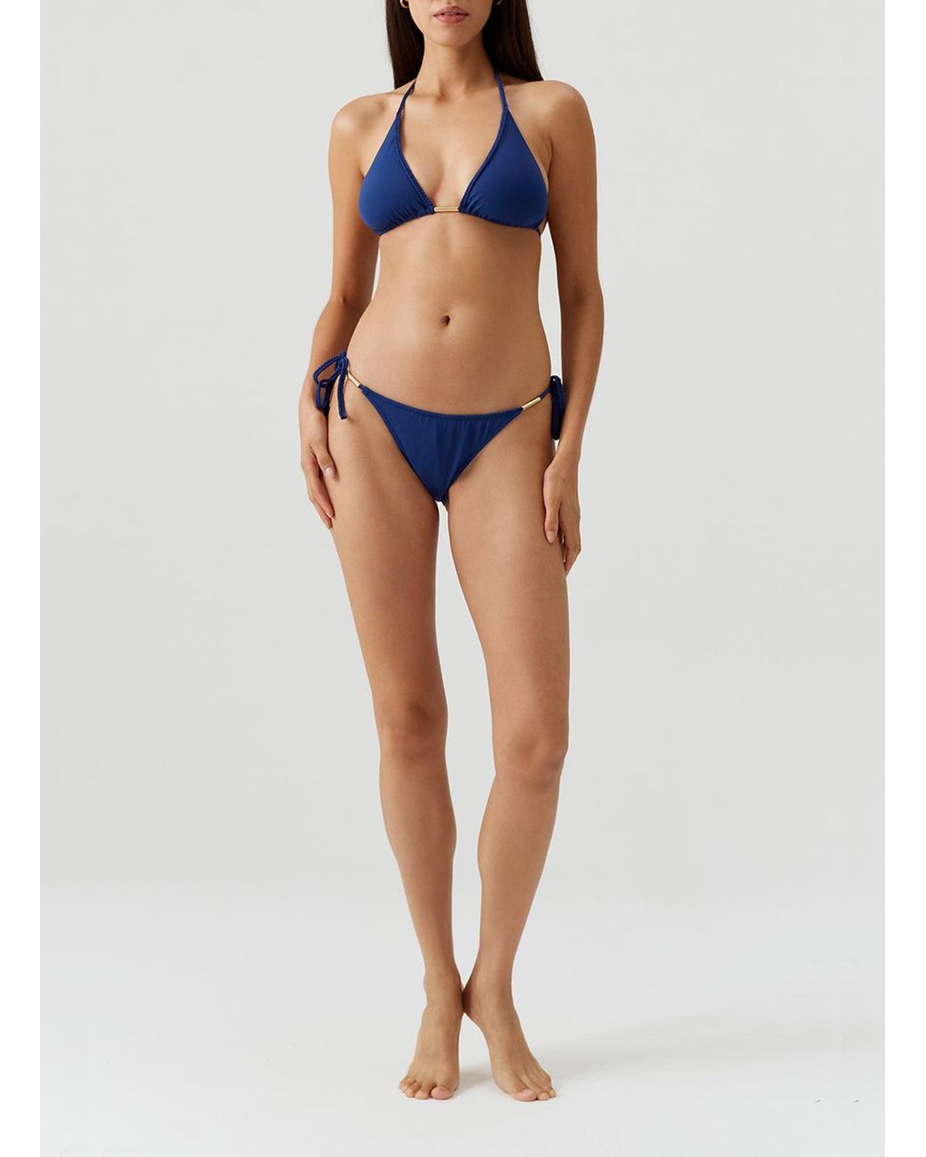 Melissa Odabash Blue Tasmania Marine Bikini Top