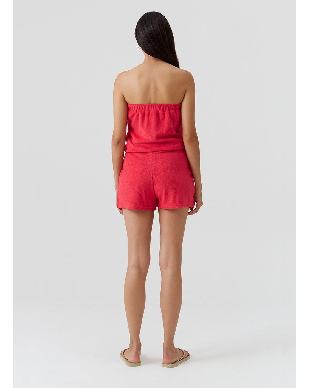 Melissa Odabash Red Venus Playsuit