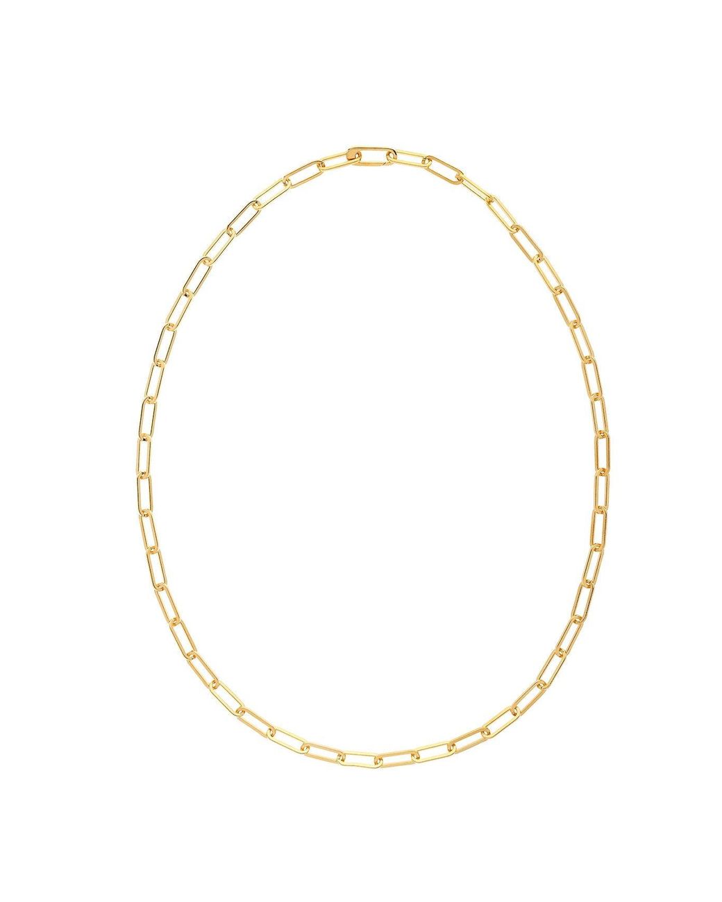 Melissa Odabash Metallic Chain Paperclip Long Necklace