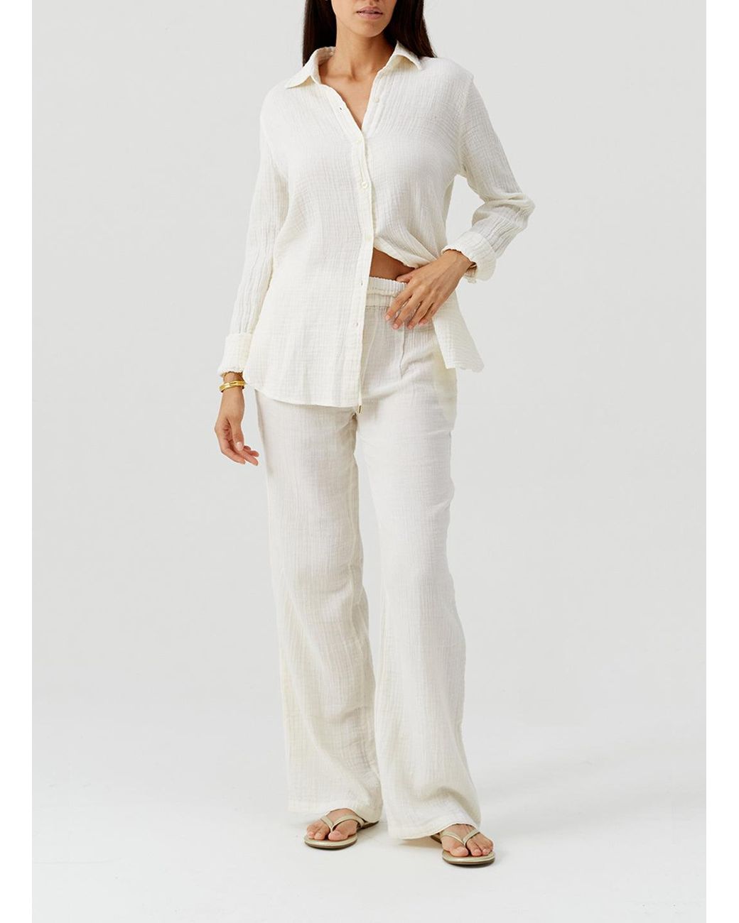 Melissa Odabash White Leona Ivory Shirt