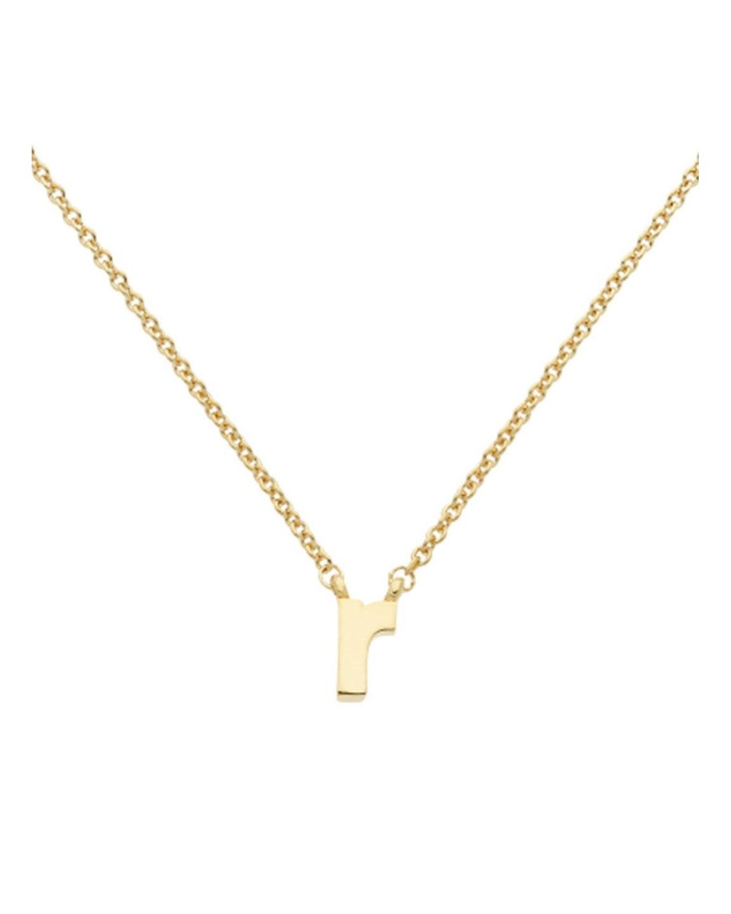 Melissa Odabash Metallic Letter 'R' Pendant Necklace