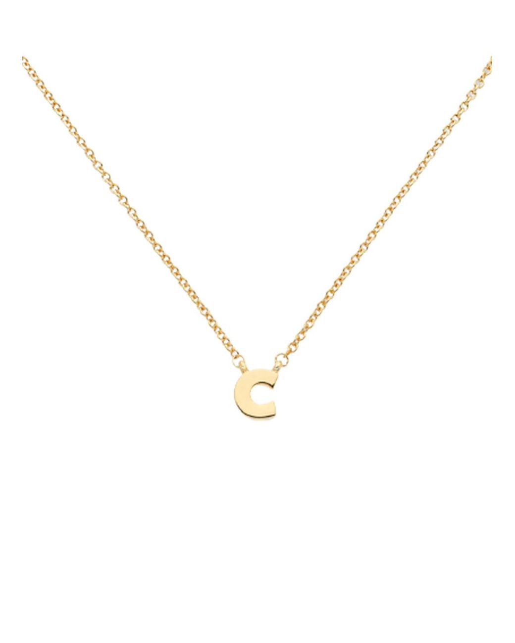 Melissa Odabash Metallic Letter 'C' Pendant Necklace