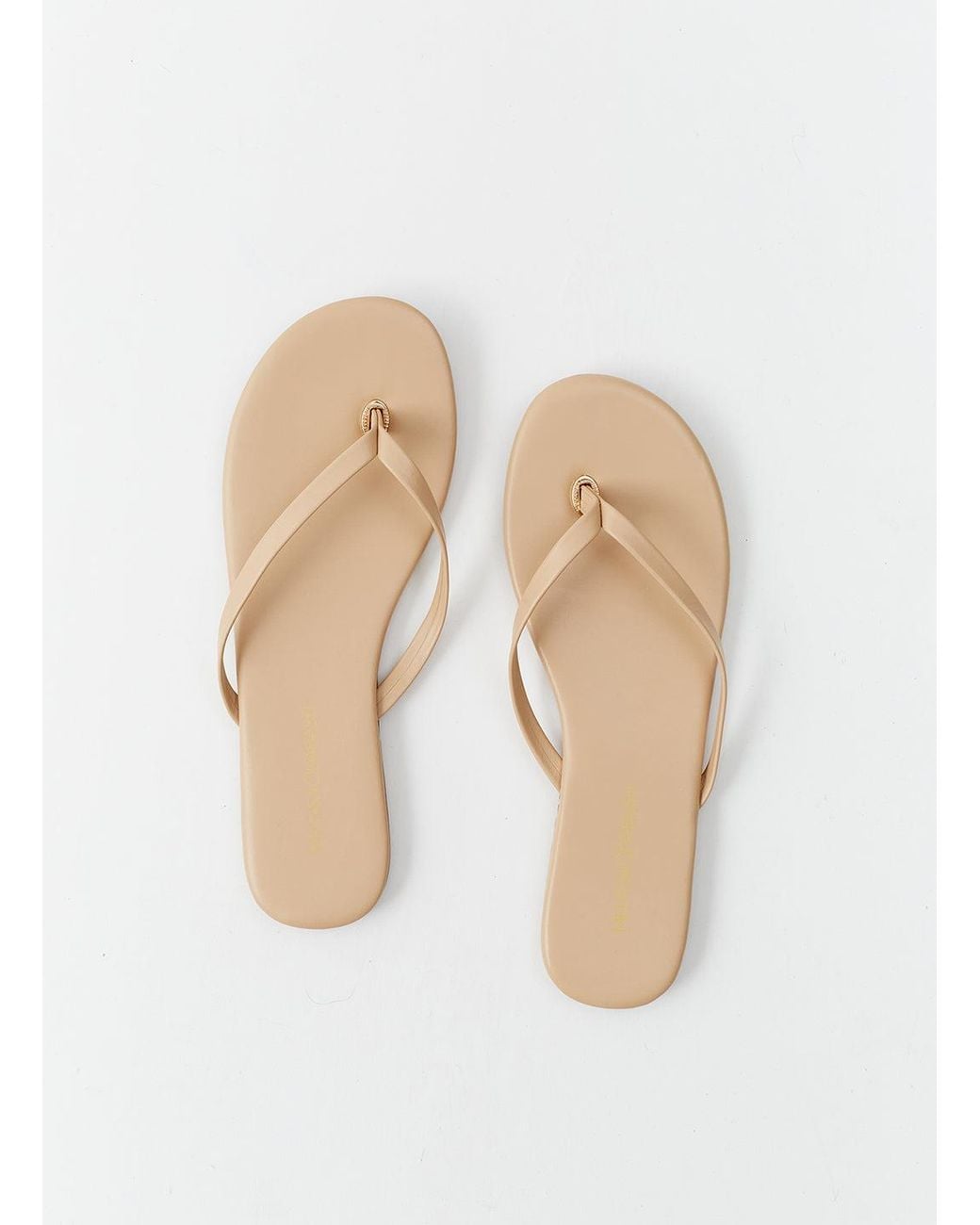 Melissa Odabash White Leather Flip Flop