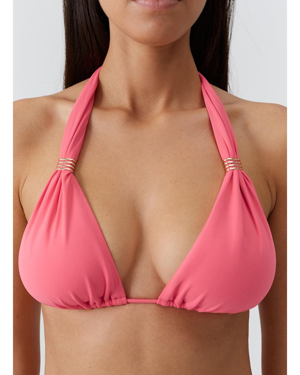 Melissa Odabash Pink Grenada Coral Bikini Top