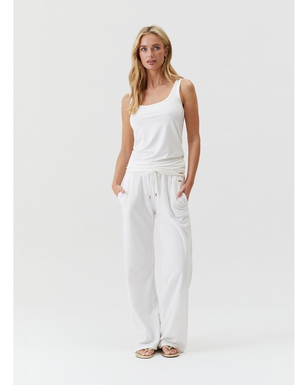 Melissa Odabash White Exclusive Camille Tank