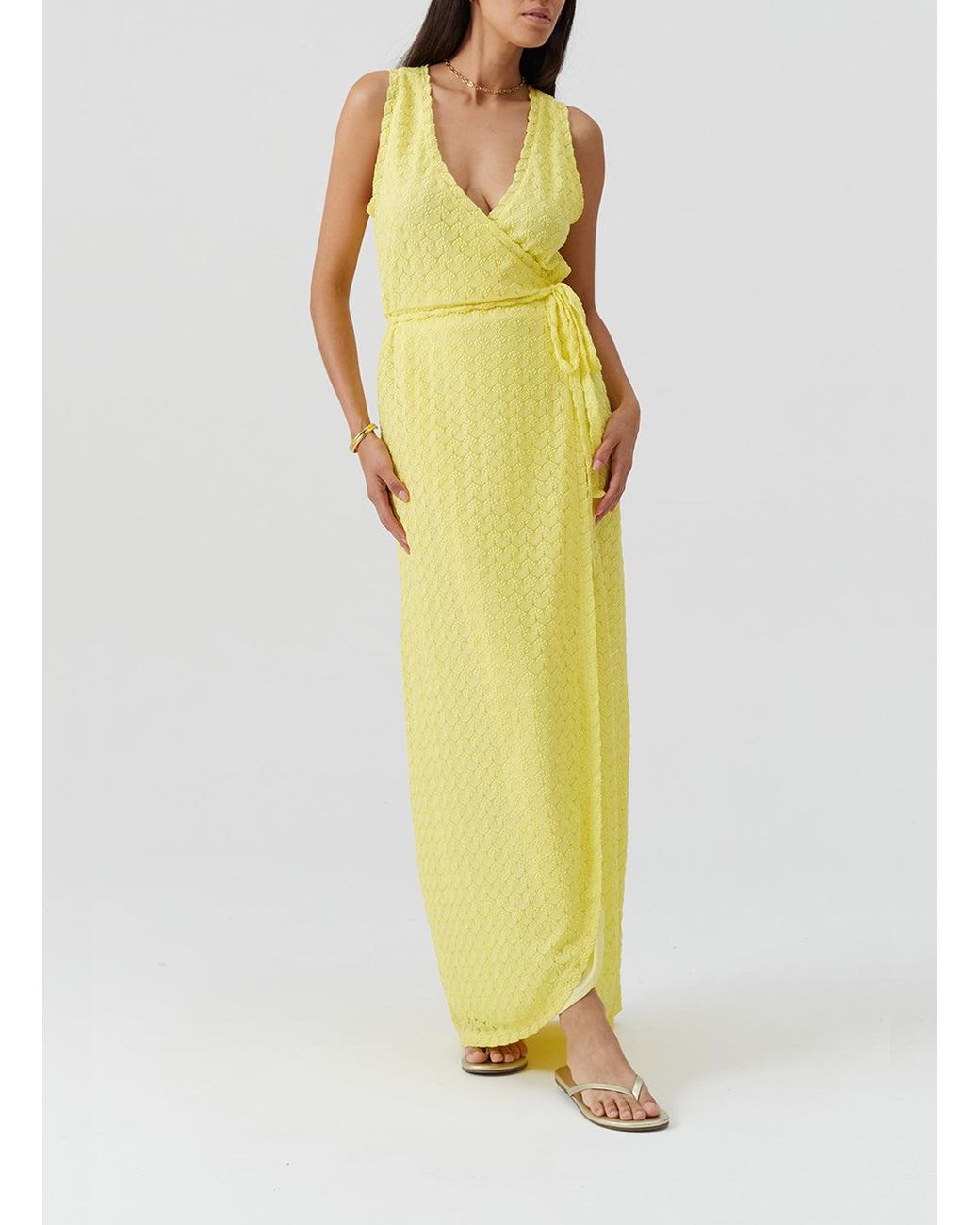 Melissa Odabash Yellow Zima Dress