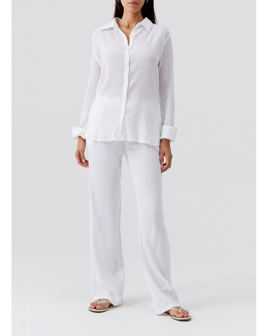 Melissa Odabash White Krissy Trouser