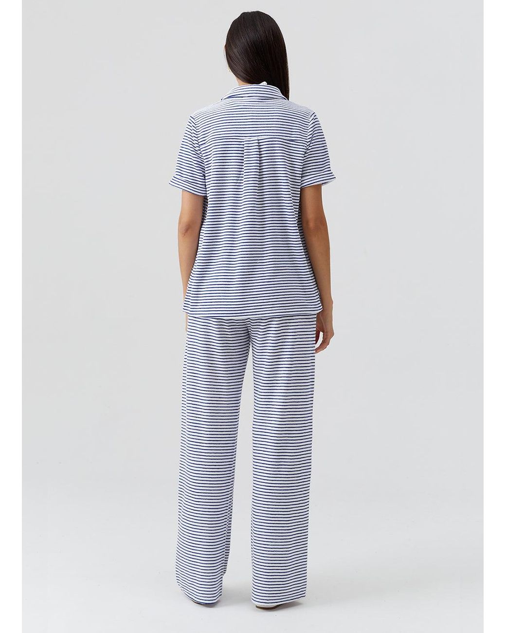 Melissa Odabash Blue Betty Stripe Trousers