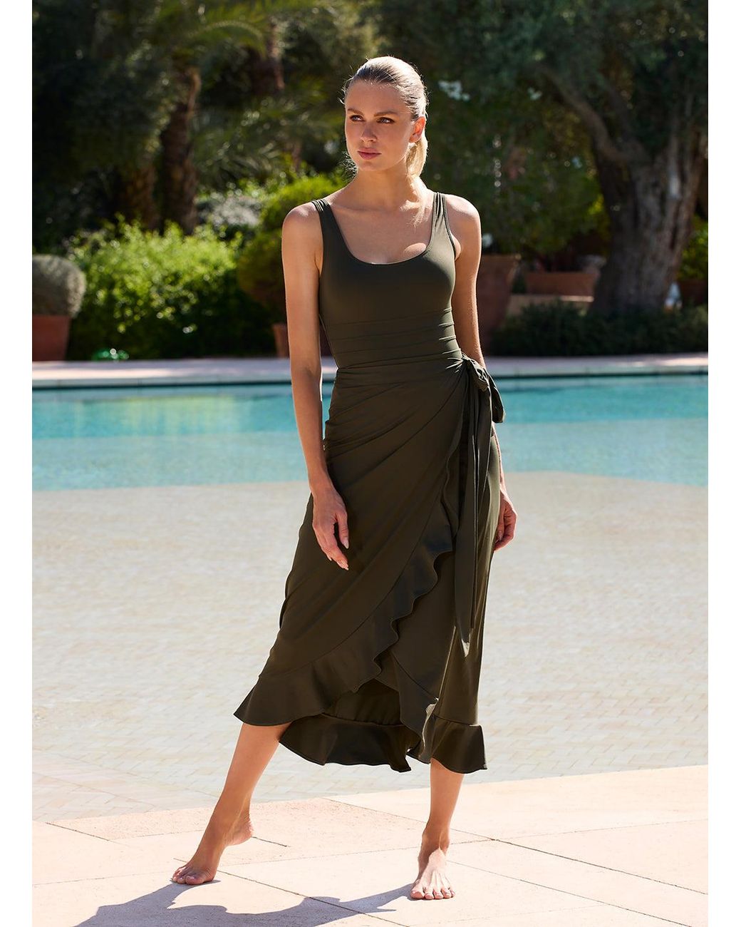 Melissa Odabash Green Cassidy Skirt