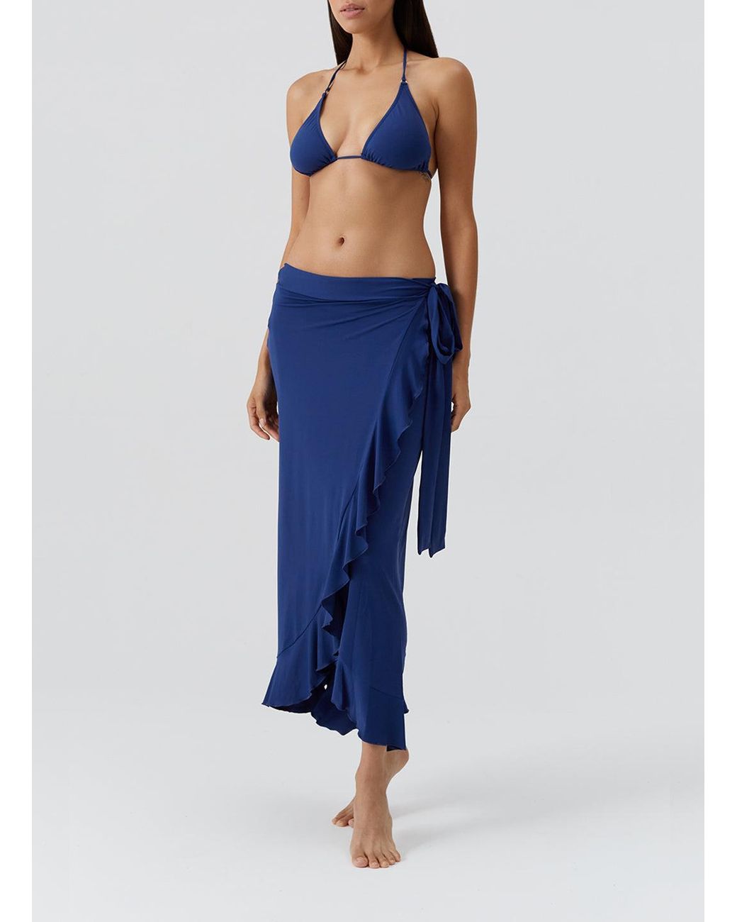 Melissa Odabash Blue Cassidy Marine Skirt
