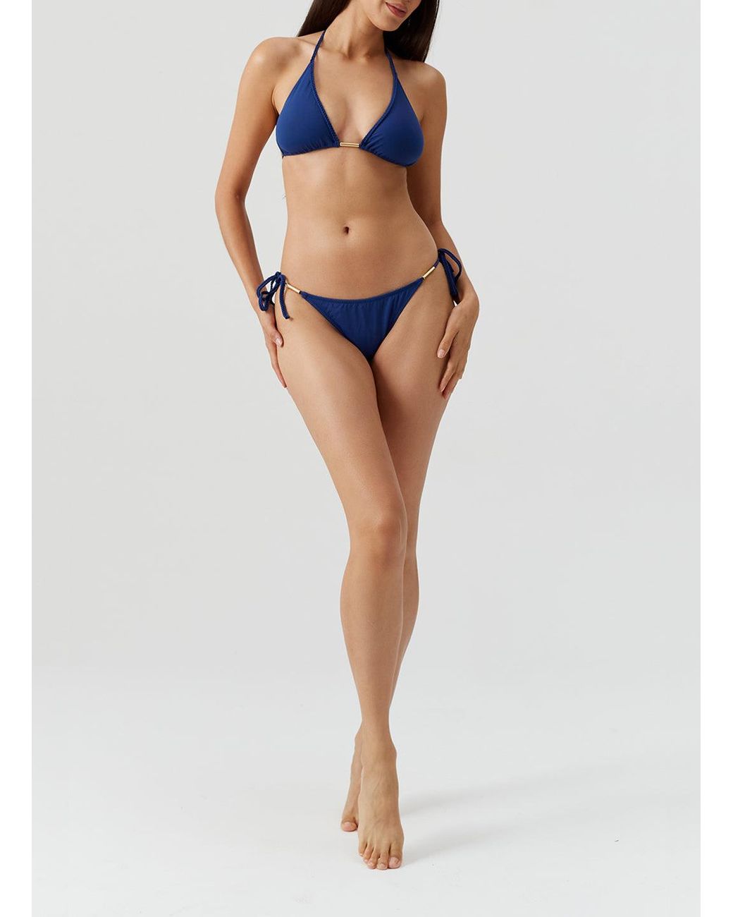 Melissa Odabash Blue Tasmania Marine Bikini Top